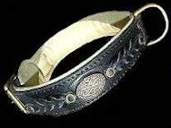 Royal Nappa Padded Hand Made Leather dog collar