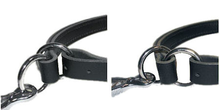 Strong Nickel Plated Fittings of Durable Leather Bulldog Choke Collar