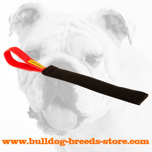 Safe French Linen Dog Bite Tug for Bulldogs 