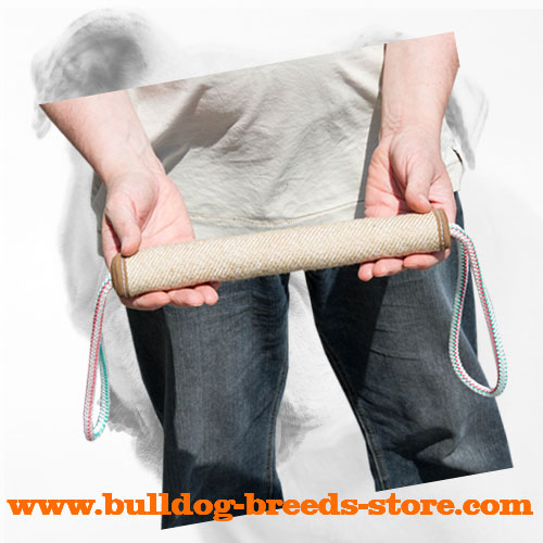 Practical Jute Dog Roll Tug for Bulldogs