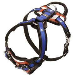 Stylish Leather Bulldog Harness with Quick Release Buckle