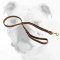 Practical Leather Bulldog Leash with Handle