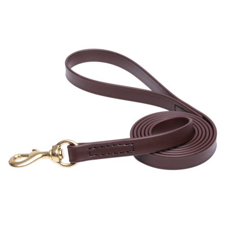 Brown Waterproof Bulldog Leash Made of Biothane