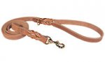 Latigo Braided oily Leather Waist Lead 4 FOOT-Bulldog