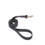 Black Waterproof Bulldog Leash Made of Biothane