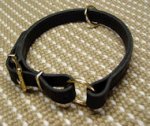 Adjustable Leather Slip Collar w/h BRASS Hardware Bulldog