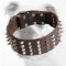 Unique Leather Bulldog Collar with Spikes and Pyramids