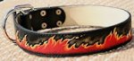Hand painted by our artists leather dog collar-custom dog collar
