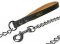 Exclusive Dog Leash With Padded Leather Handle - Chain lead