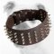Designer Wide Spiked Leather Bulldog Collar
