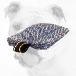 Hand-made Pocket Size French Linen Bulldog Bite Tug with a Small Loop