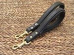 Short leather dog leash- short dog lead - LEASH HANDLE