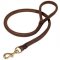 Natural Rolled Leather Dog Leash 3/4 inch for Bulldog