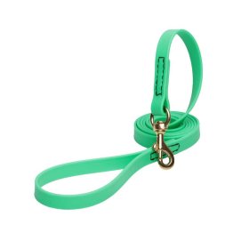 Green Waterproof Bulldog Leash Made of Biothane