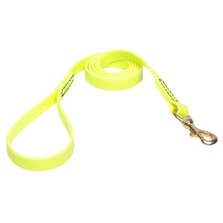 Yellow Waterproof Bulldog Leash Made of Biothane
