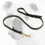 Handcrafted Leather Bulldog Leash for Daily Walking
