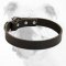 Strong Leather Bulldog Collar for Walking and Training