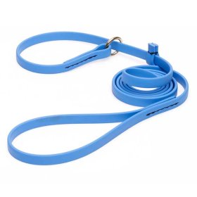 Solid Blue Biothane Bulldog Leash and Collar Combo