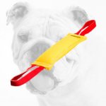 12 inch long Sturdy French Linen Bulldog Bite Tug