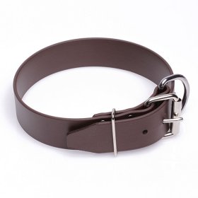 Extra Wide Brown Biothane Bulldog Collar