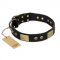 "Spanish night" FDT Artisan Fashionable Leather Walking Bulldog Collar