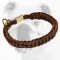 Exclusive Braided Leather Bulldog Choke Collar for Training and Walking