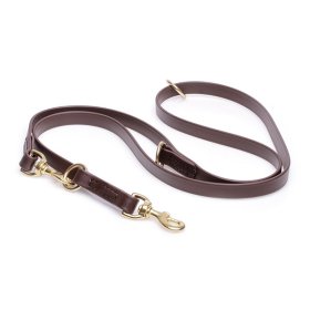 Multipurpose Brown Biothane Bulldog Leash for over 7 Different Activities