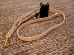 Leather dog leash multi functional- 3/4 inch on 7 foot dog leash