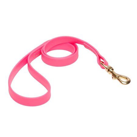 Pink Waterproof Bulldog Leash Made of Biothane