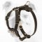 Hand-Decorated Top Quality Leather Bulldog Harness for Puppies