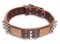 Leather Brown collar 25'' for Bulldog /25 inch dog collar-C86