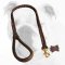 Premium Quality Braided Leather Bulldog Leash with Rounded Handle