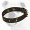 Superior Designed Leather Bulldog Collar with Trendy Decorations