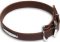 Handcrafted Bulldog Brown dog collar 18 inch/18'' collar -C456