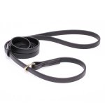 Black Biothane Bulldog Leash and Collar Combo