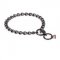 "Fur Protector" Black Stainless Steel Bulldog Choke Collar - 1/6 inch (4 mm) wire diameter