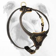 Luxury Hand-Made Leather Harness for Bulldog Puppies