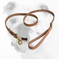 Extra Durable Leather Bulldog Leash