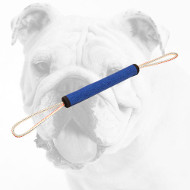 Round French Linen Bulldog Bite Tug with Two Handles