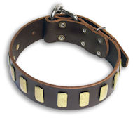 Genuine Leather Dog Collar 1 1/2'' Wide for Bulldog