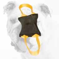 Strong Leather Bulldog Bite Tug with Handles