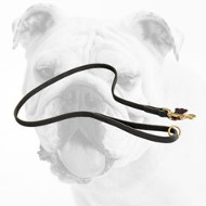 Hand-Made Leather Bulldog Leash for Daily Walking