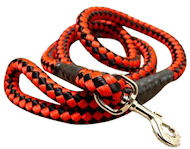 5 foot Round Nylon Leash With Brass Snap for bulldog