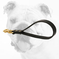 Practical Short Leather Bulldog Leash