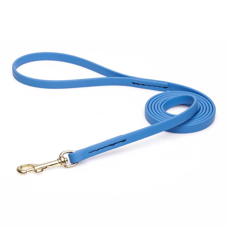 Amazing Blue Biothane Bulldog Leash for Walking, Tracking