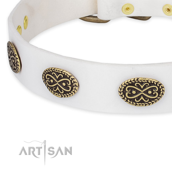 Fine quality full grain genuine leather collar for your lovely pet