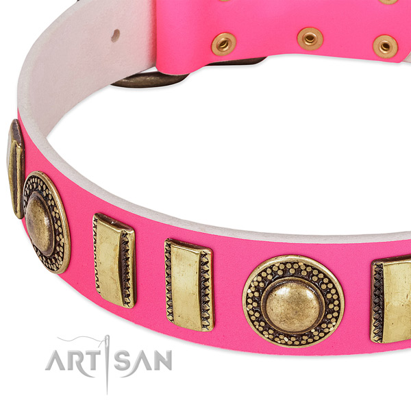 Strong leather dog collar for your lovely dog