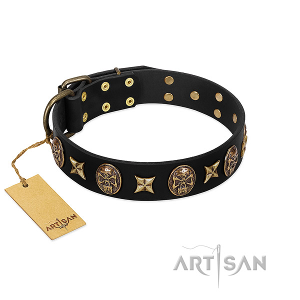 Comfortable leather collar for your pet