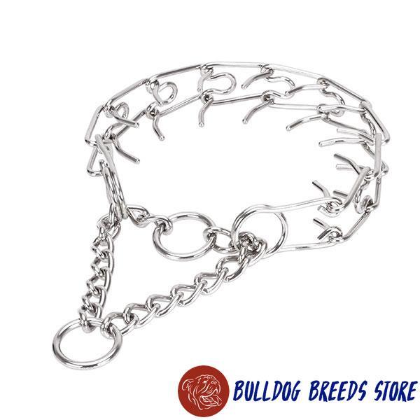 Dependable stainless steel dog pinch collar with corrosion resistant removable links