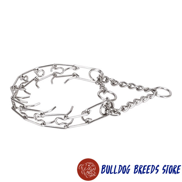 Strong stainless steel O-ring for leash attachment on prong collar